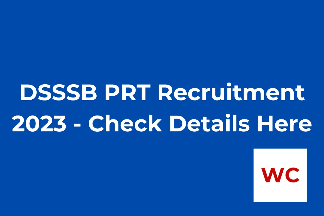 DSSSB PRT Recruitment 2023